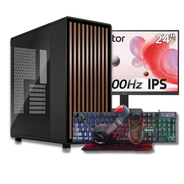 GKO COBALT Intel Core™ i5-14400F, 16GB DDR4, RTX™ 4060 Ti 8GB, 1TB NMVE M.2, 24″ 100Hz Monitor Gaming PC Bundle